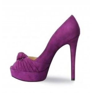 Colin Stuart Deep Plum Suede Stiletto Heels
